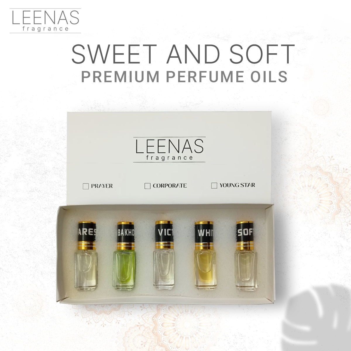 Leenas Fragrance Attar Type Perfume Oil - SWEET & SOFT