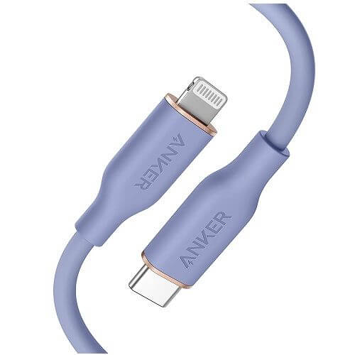 Anker PowerLine Soft USB-C to Lightning Cable 3ft – Purple